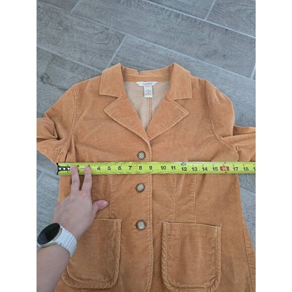 Women's Sundance Corduroy Blazer Jacket Brown Tan Orange Ginger Size 10‎ Petite - Picture 3 of 7